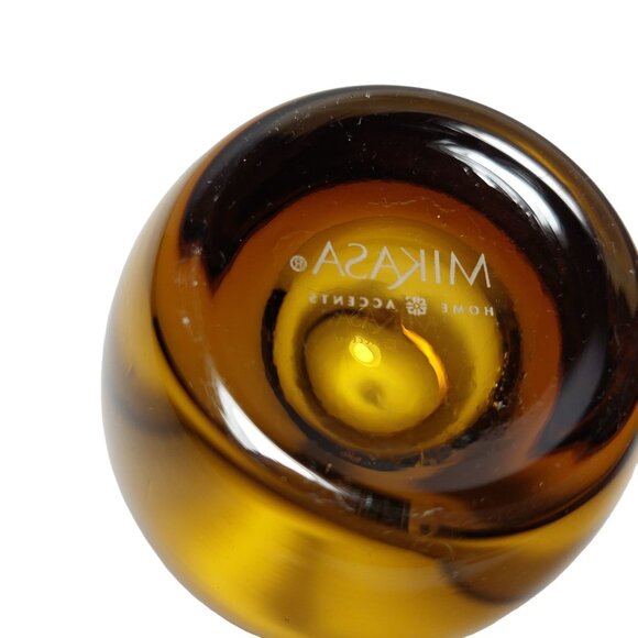 Mikasa Home Accents Solaris Amber Votive Candle Holder Heavy Base - Picture 5 of 7